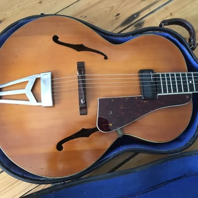 1940s Abbott Victor Burlington III Archtop Guitar - Made in England + Case imagen 1