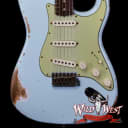 Fender Custom Shop 1962 Stratocaster Hand-Wound Pickups AAA Dark Rosewood Slab Board Relic Sonic Blue
