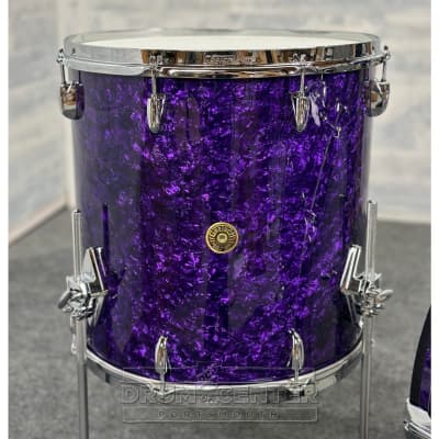 Gretsch Broadkaster 3pc Drum Set 22/12/16 Purple Marine Pearl image 3