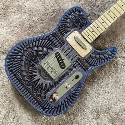 Eye of the Universe Carved (Prototype-01) Woodruff Brothers Guitars - Enamel & Satin Lacquer (open pore) image 2