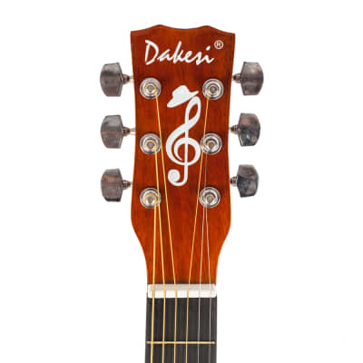 DK-38C Basswood Guitar Bag Straps Picks LCD Tuner Pickguard String Set 2020s Brown image 9