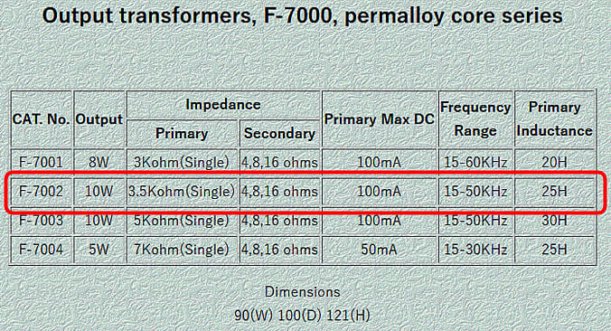 Pair of TAMURA F-7002 3.5k 300B output transformers image 1
