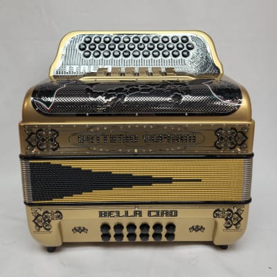 SETTIMIO SOPRANI STANDARD ACCORDION2 TONE FA/MI - GOLD | Reverb