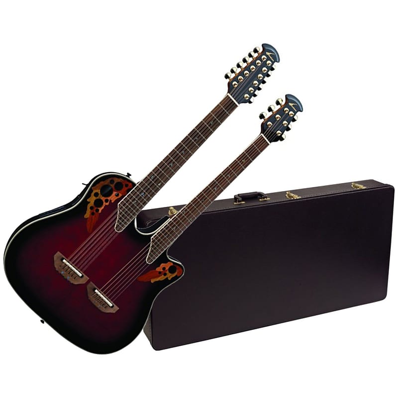 Ovation 6 & 12 String Double Neck Acoustic/Electric Guitar w