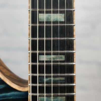 USED Vik Guitars Duality 7 String Electric Guitar "Riptide" Denim Faded Blue Burst image 5