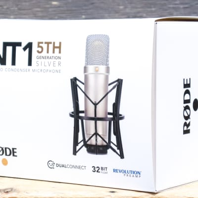 Rode Microphones NT1 5th Generation Silver Studio Condenser Microphone XLR & USB image 6