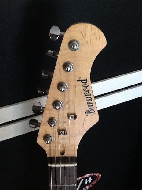 Burswood Strat with Flame Maple neck Black