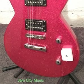 Daisy Rock Candy Electric Guitar Hot Pink Sparkle 2 Humbuckers Quality instrument image 1