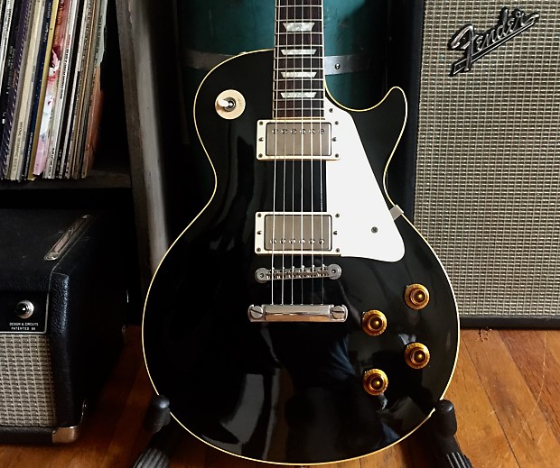 Gibson Les Paul '58 Reissue R8 Custom Historic 2000 Black Top/Natural back and sides image 1