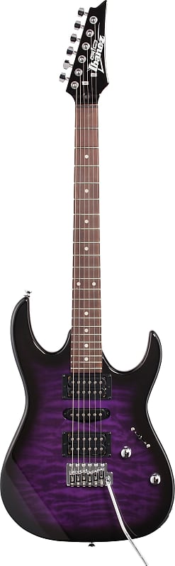 Ibanez grx70qa electric guitar on sale transparent violet sunburst