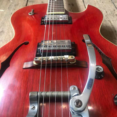1963 Guild Starfire MkII in Cherry finish with hard shell case image 6