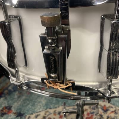 Ludwig 14x5" Vistalite, Blue and Olive Badge, Snare Drum 1976 - White image 10