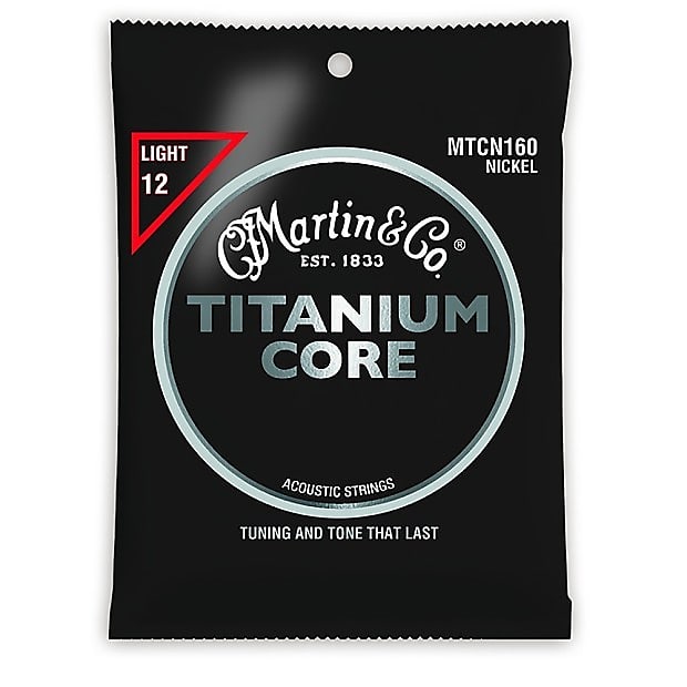 Martin Titanium Core Light Gauge Acoustic Guitar Strings (12-55) image 1