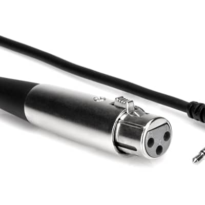 Hosa XVS-101F Camcorder Microphone Cable, XLR3F to Right-angle 3.5 mm TRS, 1 Feet image 1