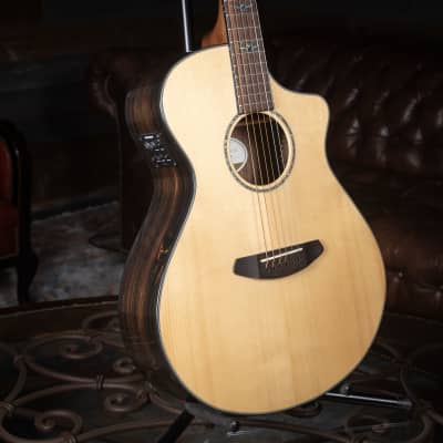 Breedlove Pursuit Concert Ebony Cutaway Acoustic/Electric Guitar Gloss Natural (VIDEO DEMO) image 5