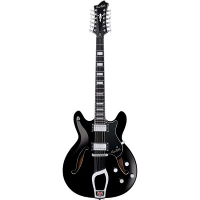 HAGSTROM - VIK DLX 12 BLK - Guitare électrique 12 cordes black gloss image 1