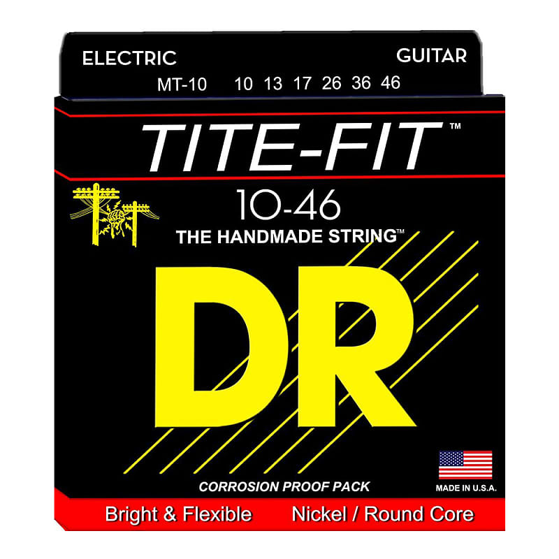 DR Strings MT-10 Tite-Fit Medium Electric Guitar Strings image 1
