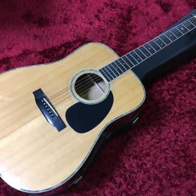 Super rare Morris Special W-50 TF Japan Vintage Acoustic Guitar Natural w/HC Used in Japan Discount image 1