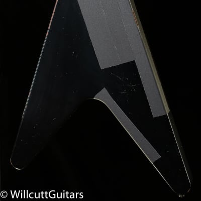 Gibson Custom Shop Kirk Hammett 1979 Flying V Ebony Murphy Lab Replica Aged Chrome Ebony (167) image 2