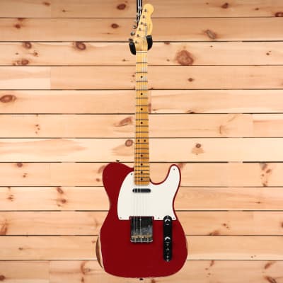 Fender Custom Shop Limited Reverse '50s Telecaster Relic - Aged Cimarron Red - R131652 - PLEK'd image 4