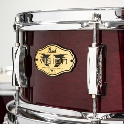 Pearl Vision SST Maple 12/13/16/18/22/14 Red Lacquer Drum Set image 10