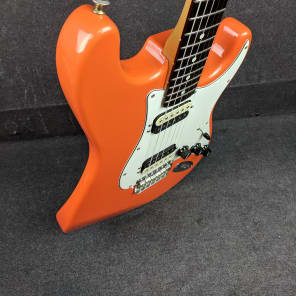 Fender Deluxe Series Stratocaster HH Orange Electric Guitar Made