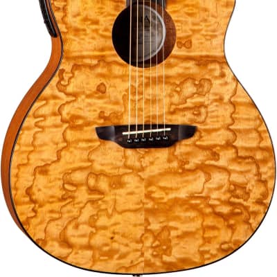 Luna Gypsy Quilted Ash Acoustic-electric Guitar - Gloss Natural image 1