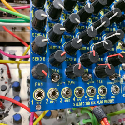 Blue Lantern Stereo Sir Mix Alot - Matt Blue Eurorack Mixer Module image 9