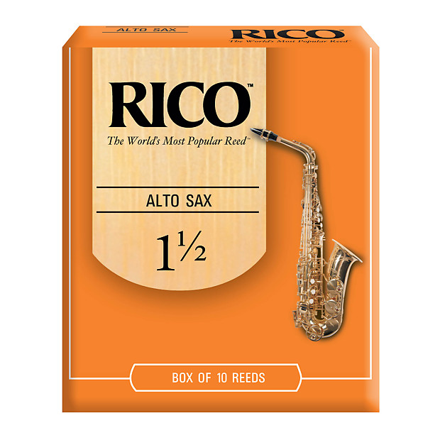 Rico RJA1015 Alto Saxophone Reeds - Strength 1.5 (10-Pack) image 1