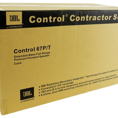 12) JBL Control 67 P/T 6.5" Commercial 70v Black Hanging Pendant Speakers C67P/T image 8