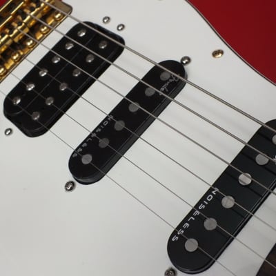 Fender Stratocaster FR Gold HSS * Noiseless 4 / Shawbucker 1991 Fiesta Red image 6