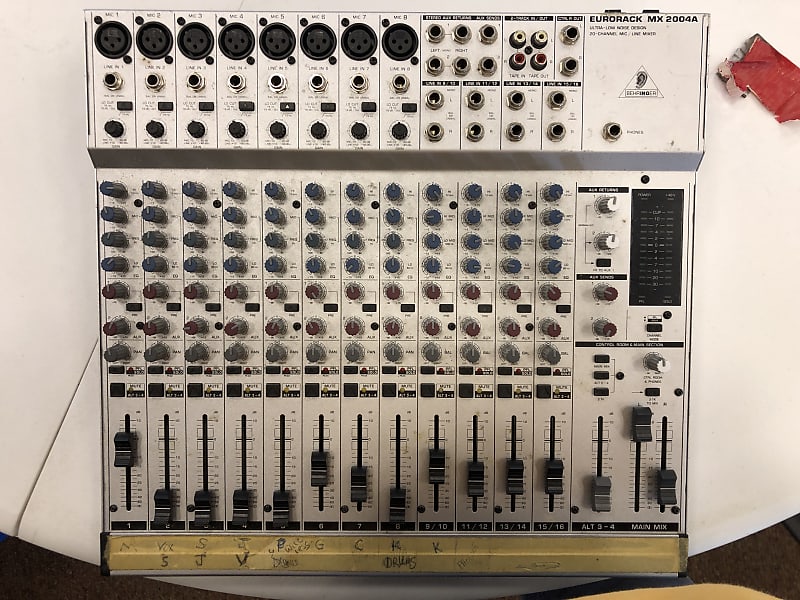 Behringer Eurorack MX2004A 20-Channel Mic / Line Mixer | Reverb