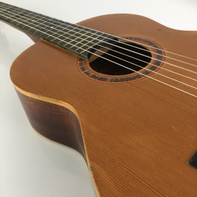 HSC Rare Vintage Giannini Trovador 1987 Lacquer Acoustic Folk Classical Guitar 3/4 Size + Foot Stool image 6