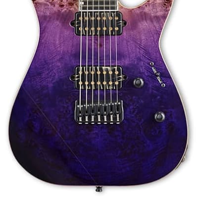 ESP E-II M-II 7 HT Burl Purple Natural Fade w/case image 2