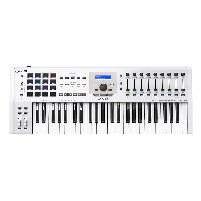 Arturia KeyLab 49 MKII USB MIDI Controller (White) - Includes FREE Pigments Software instrument image 1