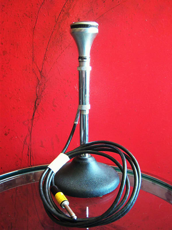 Vintage 1950's RARE Astatic DK-1 crystal microphone w F-11 adapter Harp mic image 1
