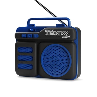 Dolphin RTX-10 Retrobox™ Mini Portable Bluetooth Radio Choose Colors - RED image 3