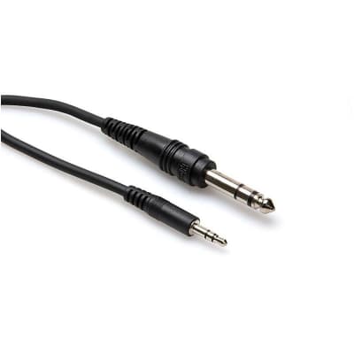 Hosa Technology CMS-103 3.5mm Male TRS to 1/4in Male TRS Stereo Interconnect Patch Cable 3 ft image 1