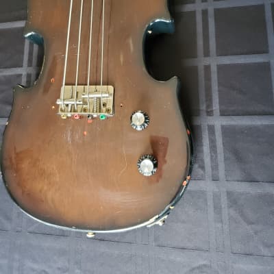 Vintage Univox Violin Bass Short-scale Single Humbucker Model U1970F image 2