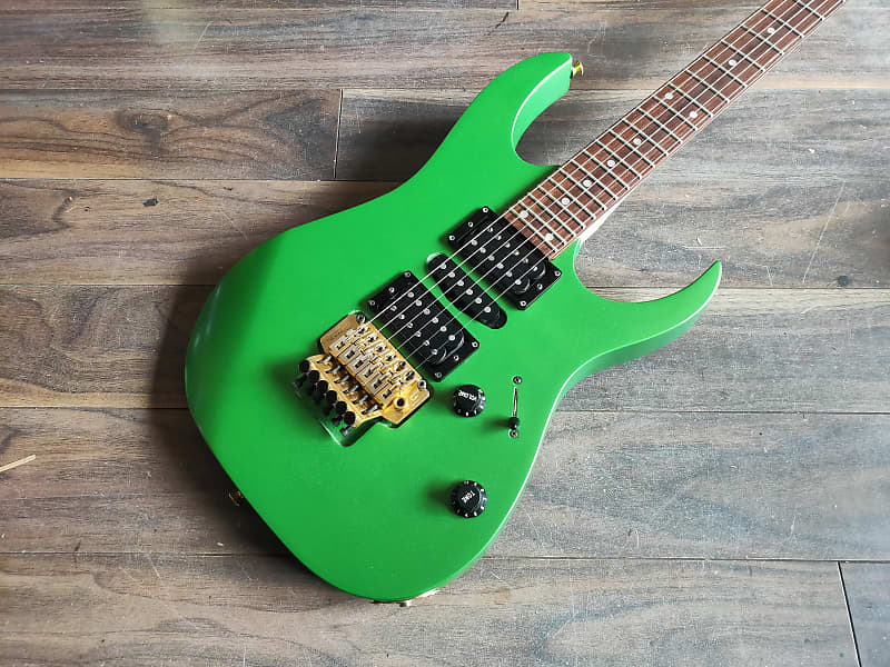 1993 Ibanez Japan RG370 HSH Superstrat (Refinished Green) | Reverb