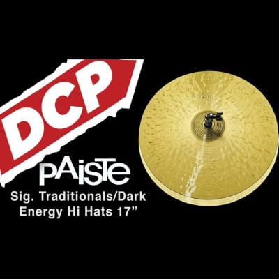Paiste Signature Traditionals/Dark Energy Hi Hat Cymbals 17" image 2