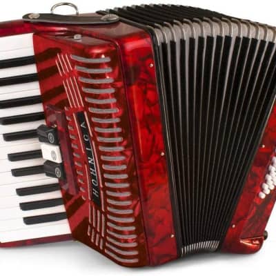 Hohner Hohnica 1304 48 Bass Piano Accordion - Pearl Red image 1