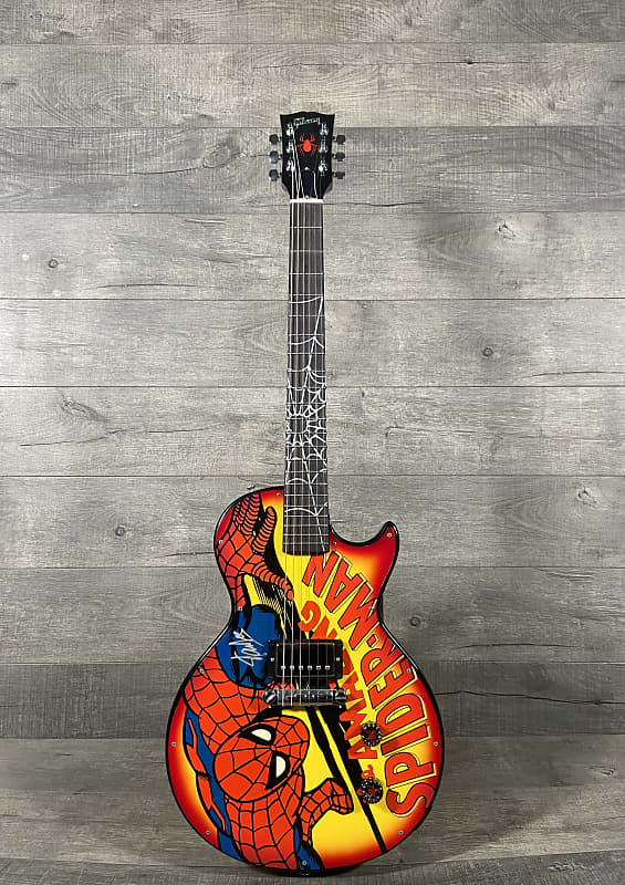 Gibson Custom Shop Les Paul Spiderman Webslinger One #75 1999 - Signed by  Stan Lee