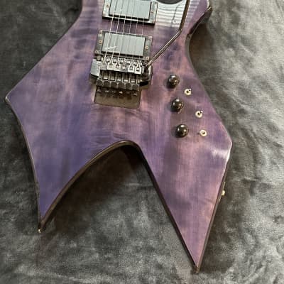 1989 B.C. Rich Warlock N.J. Series Midnight Purple Floyd Rose Electric Guitar image 2