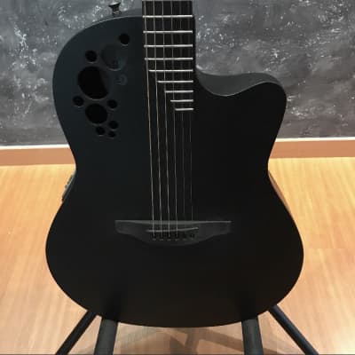 Ovation Elite 1868T Black Matte Acoustic Guitar image 3