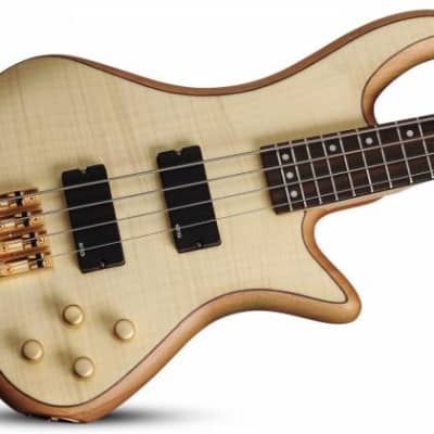 Schecter Stiletto Custom-4 Left-Handed 4-String Electric Bass Natural Satin image 7
