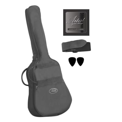 Artist LSPCBK Beginner Acoustic Guitar Pack With Cutaway - Black image 11