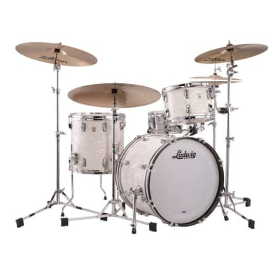 Ludwig Classic Maple Downbeat Drum Set White Marine Pearl image 3