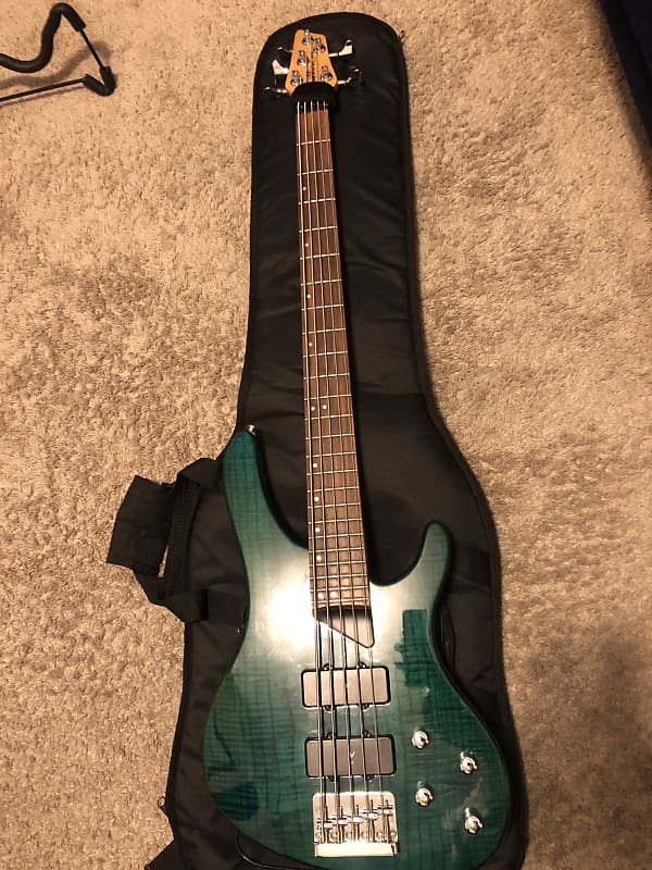 Washburn XB500 Transparent Green Reverb