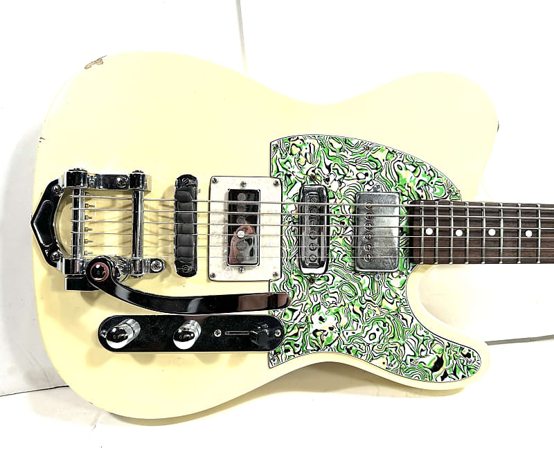 Rubber Bridge Baritone electric tele guitar with rare Reverb Canada